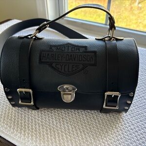 Harley-Davidson Black Leather Belt Bag